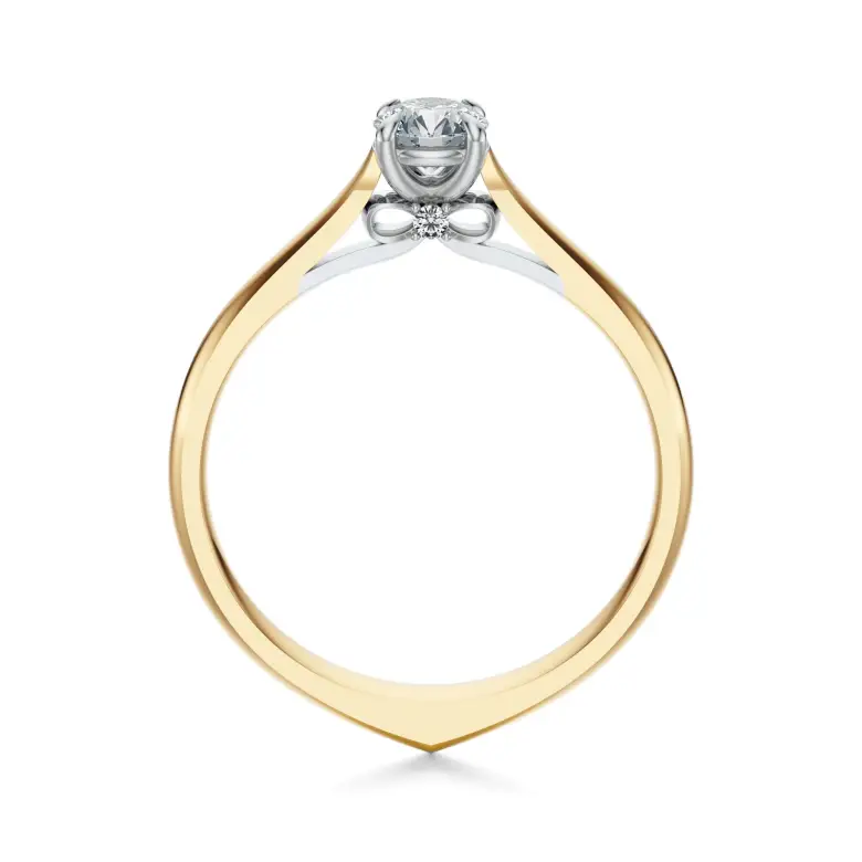 Pierścionek zaręczynowy złoty z diamentem